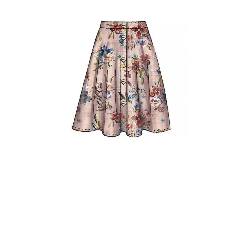 McCalls Sewing Pattern M7981 R10302‎ Unlined Skirts Misses Size L-XL